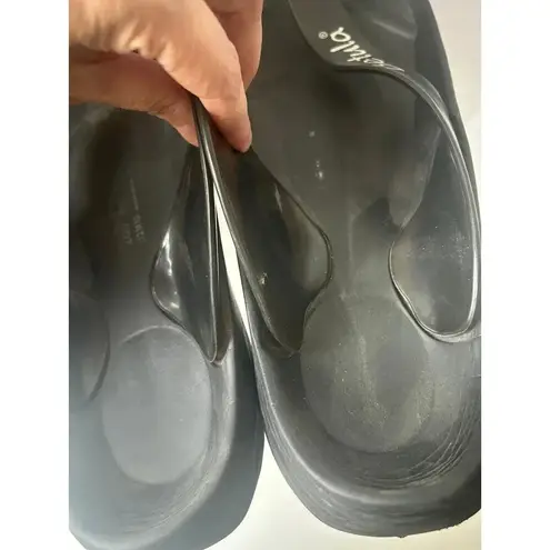 Birkenstock Betula Fussbett Sandals Thong Flip Flops Black Size 12