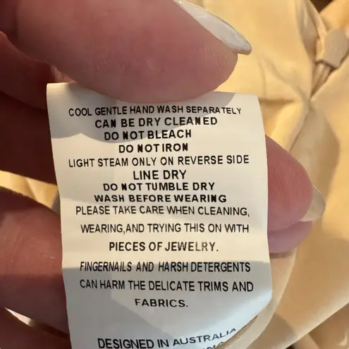 Elliatt - NWT Gold Asymmetrical Ruched Dress