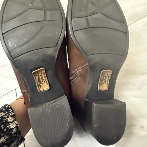 Natural Soul Women's Candie Ankle Boots Brown Faux Leather 9.5 M