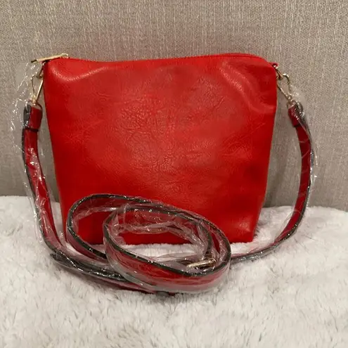 None No brand cute red bag 8”x4”x8” with 10” on top
