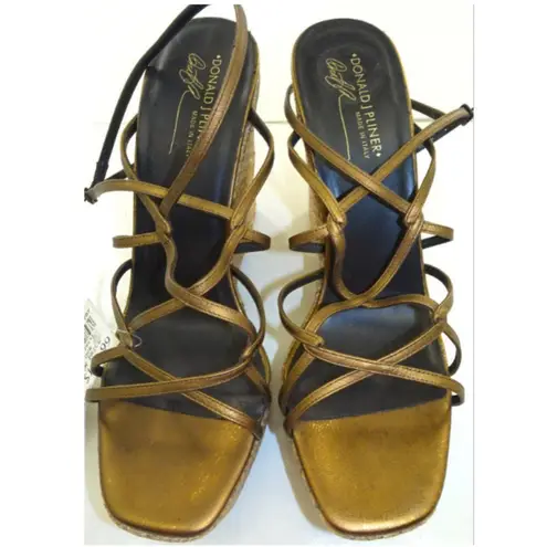 Donald Pliner Shaba 76A2 Bronze Strappy Wedge NEW