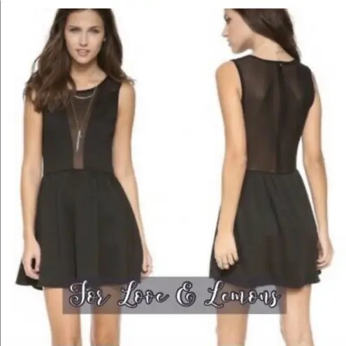 For Love & Lemons  black lulu skater dress