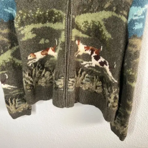 Ralph Lauren Lauren  Hand Knit Wool dog hunting Zip Hoodie Jacket PM - Image 5