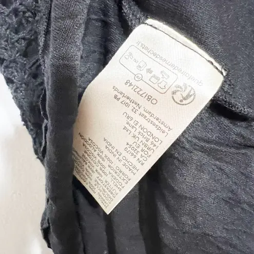 NEW Free People Dahlia Cotton Crochet Knit Halter Neck Midi Dress Black Large