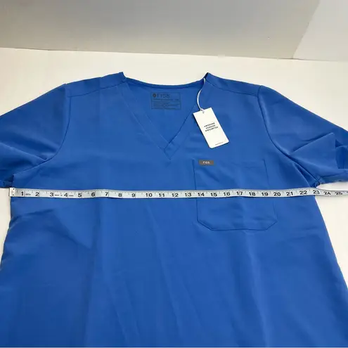 FIGS  Catarina One Pocket Womens Scrub Top Ceil Blue Shirt‎ XXL NEW *EMBROIDERED