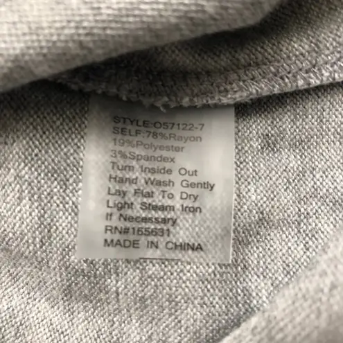 Johnny Was NWT Calme Hachi Mock Neck Pullover in Grey Sz L