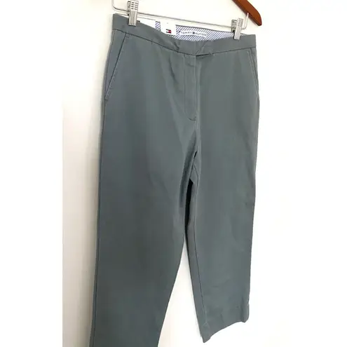 Tommy Hilfiger NWT  Green Chinos Relaxed Fit Flat Front Sz 8