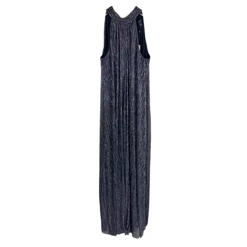 Halogen  Metallic Midnight Halter Jumpsuit Wide Leg Size Medium NWT - Image 3