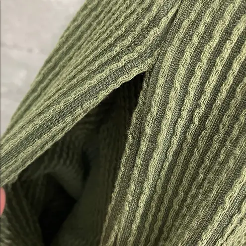 Lulus Social Calendar Olive Green Crinkled Ribbed Knit Jogger Jumpsuit Size XS