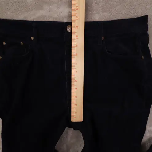 Boden Navy Blue Straight Leg Corduroy 5 Pocket Pants Women's 12R Stretch Size 12