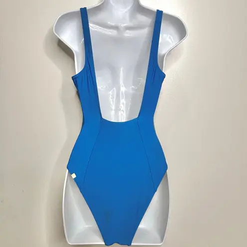 Summersalt Back Flip One Piece V Neck Cobalt, Aqua Swimsuit 2