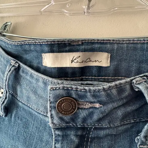 KanCan Skinny Dark Wash Distressed Raw Hem Jeans Blue Size 28