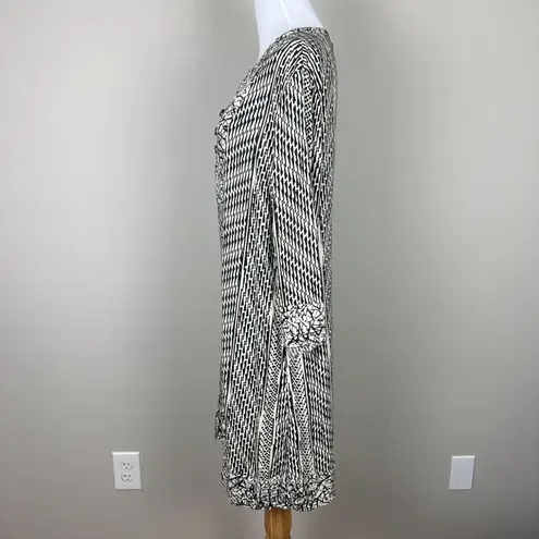 Soft Surroundings Raven Shift Dress Womens Large Black Boho Beachy Career Travel