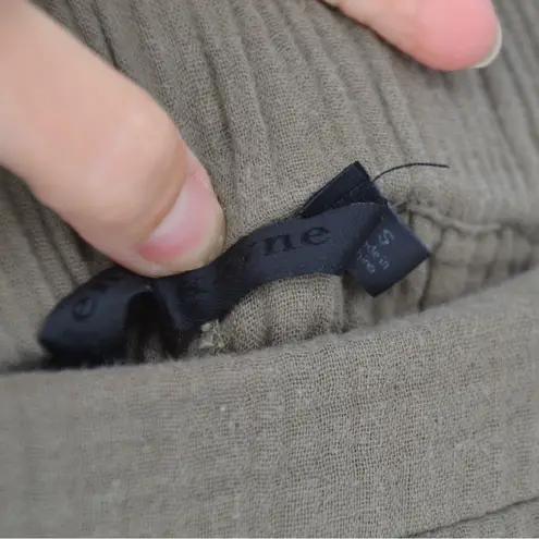 Jenni Kayne Playa Wide Leg Gauze Pants Crop Cotton Sage Green Women's S