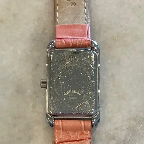 Callaway Watch Ladies Pink Leather Band with Pink face and gemstones - RARE