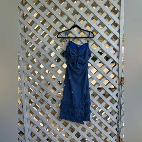 Saylor Sachi Cut Out Fringe Midi Dress