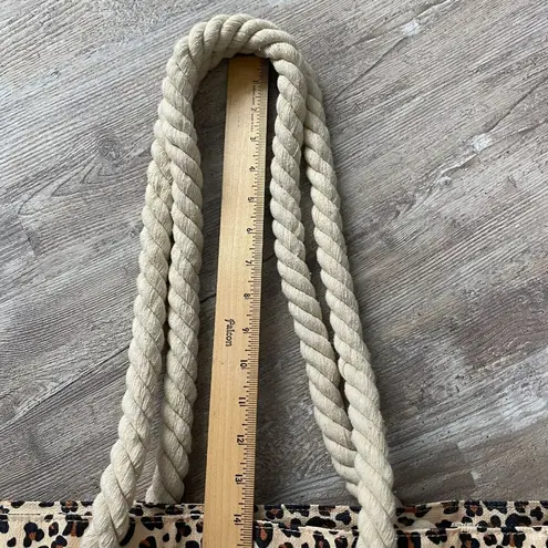 OdyseaCo Animal Leopard Print Magnetic Snap Rope Waterproof Tote Beach Large Bag