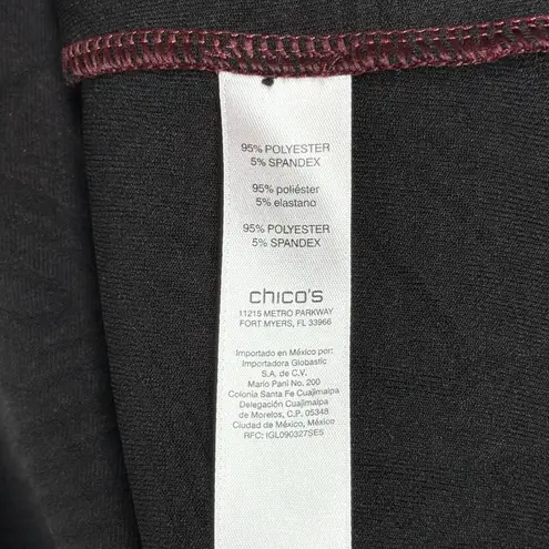 Chico's  Blazer Womens Medium Red‎ Black Abstract Animal Print Casual Business