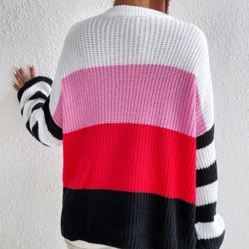 Lavishly Paris NWT, Women’s Colorblock Drop Shoulder Sweater.