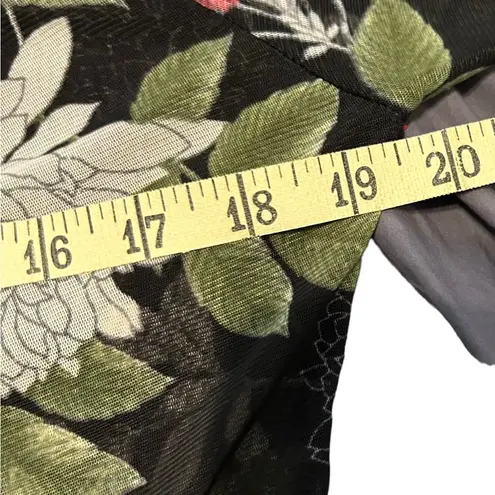 Tash and Sophie black flower print long sleeve dress size medium