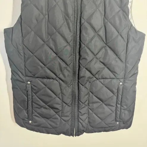 Lauren Ralph Lauren Reversible Vest Women M Black Silver Preppy Outdoor Capsule Size M