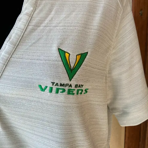 Vansport Womens Polo Shirt Large XFL Football Tampa Bay Vipers Gray NEW