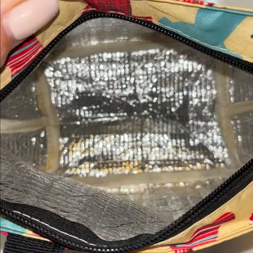 ECO CHIC MULTICOLORED INSULATED BAG SCOTTISH DOG DESIGN BLACK HANDLES 11.5β X 7β Blue