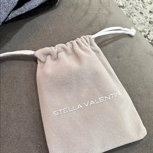 STELLA VALENTINO White Gold Plated Heart Lock and Key Pendant Necklace Silver