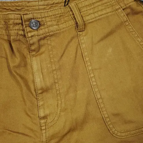 prAna  Sancho Slim Chino Pants Women's Size 10 Brown Yellow Organic Cotton