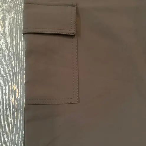 River Island Cargo Pants Brown Nylon Unisex Size 14 Elastic Waist