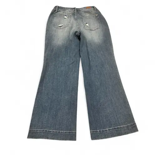 Judy Blue Wide Leg Flare High Rise Stretchy Distressed Jeans 14W