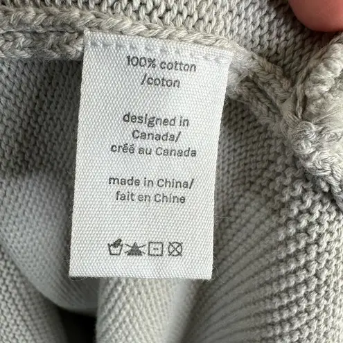 Neon Buddha Womens size Large Tunic Knit Sweater Gray Lagenlook Buttons