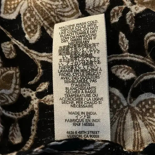 THE GREAT. SWIM Black Brown Tan Swim Coverup Dress NWT Size 2/US Medium Beachy