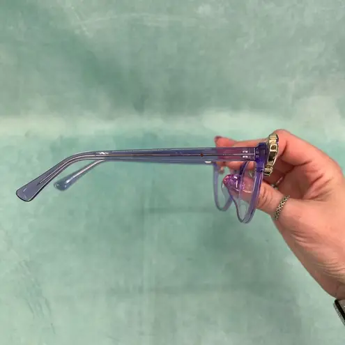 Purple Cat Eye Gemstone Eyeglasses