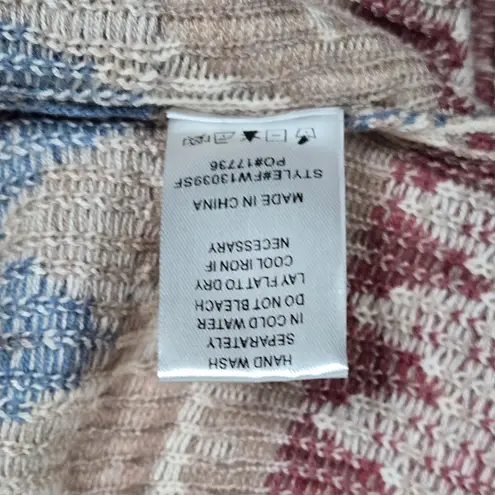 Fate Women's Grandpacore Neutral Colors Aztec Patterend Crewneck Sweater XL NIB Tan