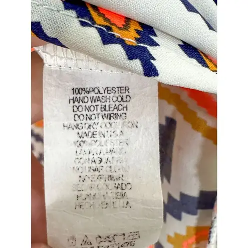 Pink Blush Women's Aztec Print Keyhole Back Sleeveless Top Multi-Color Medium