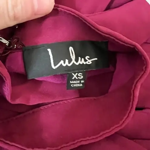 Lulus Women's Size XS Magenta Groove Thing Mini Swing Dress Red