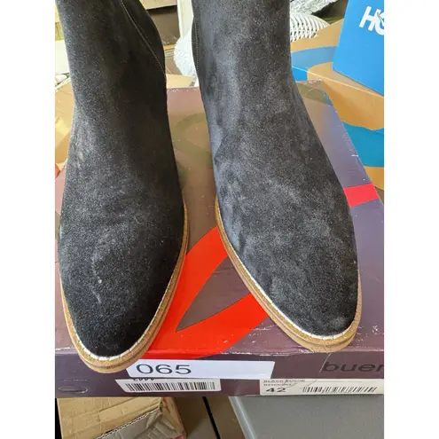 Bueno Womens Veronika Bootie Size EU 42 US 11 Black Suede Leather Ankle NIB