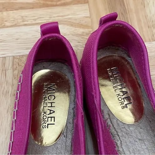 Michael Kors MK  Fuchsia Hot Pink Espadrilles Flats