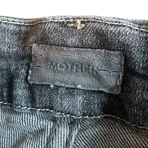 Mother High Waisted Looker Ankle Chew Scene of the Crime Grey Jeans Size 24 Gray