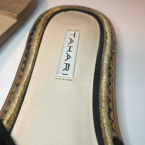Tahari - espadrilles sandal black fabric straps size 6