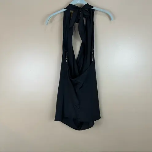 Dress Forum Los Angeles California Black Slinky Halter Blouse Small New