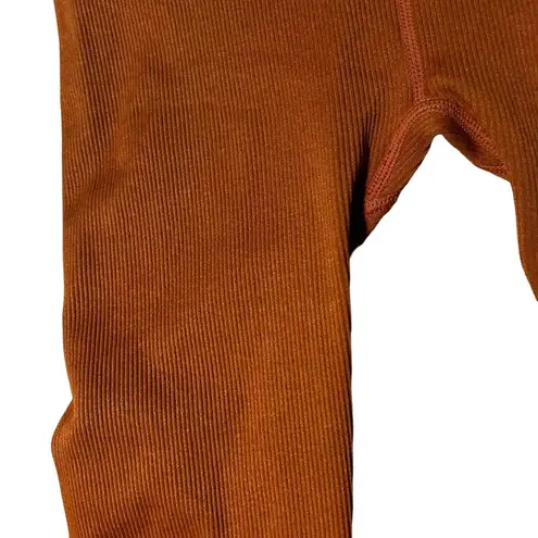 Spiritual Gangster  Ribbed, High waist leggings Size S/M Burnt Orange compression