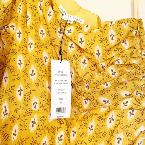 Veronica Beard NWT Virginia Off Shoulder Floral Maxi Dress Sun Yellow