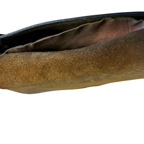 Roberta Vintage Brown Tooled Leather Saddle Bag Purse Floral Design Brown