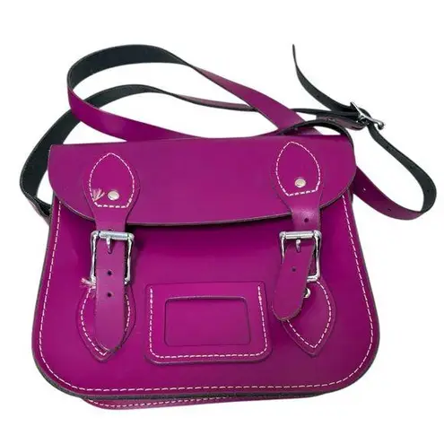 Mini Traditional British Vintage Satchel Boysenberry Crossbody Bag Purple