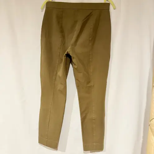 Everlane  Side-Zip Career Work Cropped Pants Sz 8 Tan Brown Flat Front Stretch