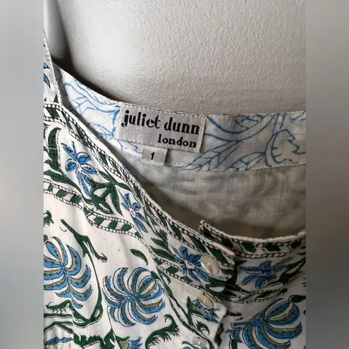 Juliet Dunn Poppy Tie Shoulder Midi Dress Size 1/ Small Blue