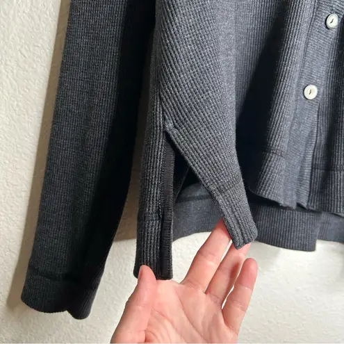 Johnny Was Calme Oversized Waffle Cardigan grey medium