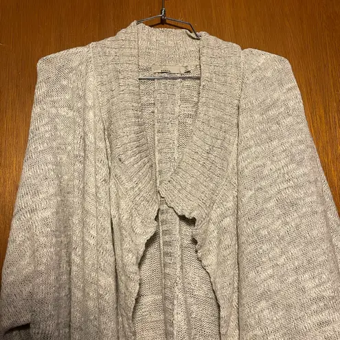 prAna Woman's Grey Casual Organic Cotton Blend Cadigan Size Large